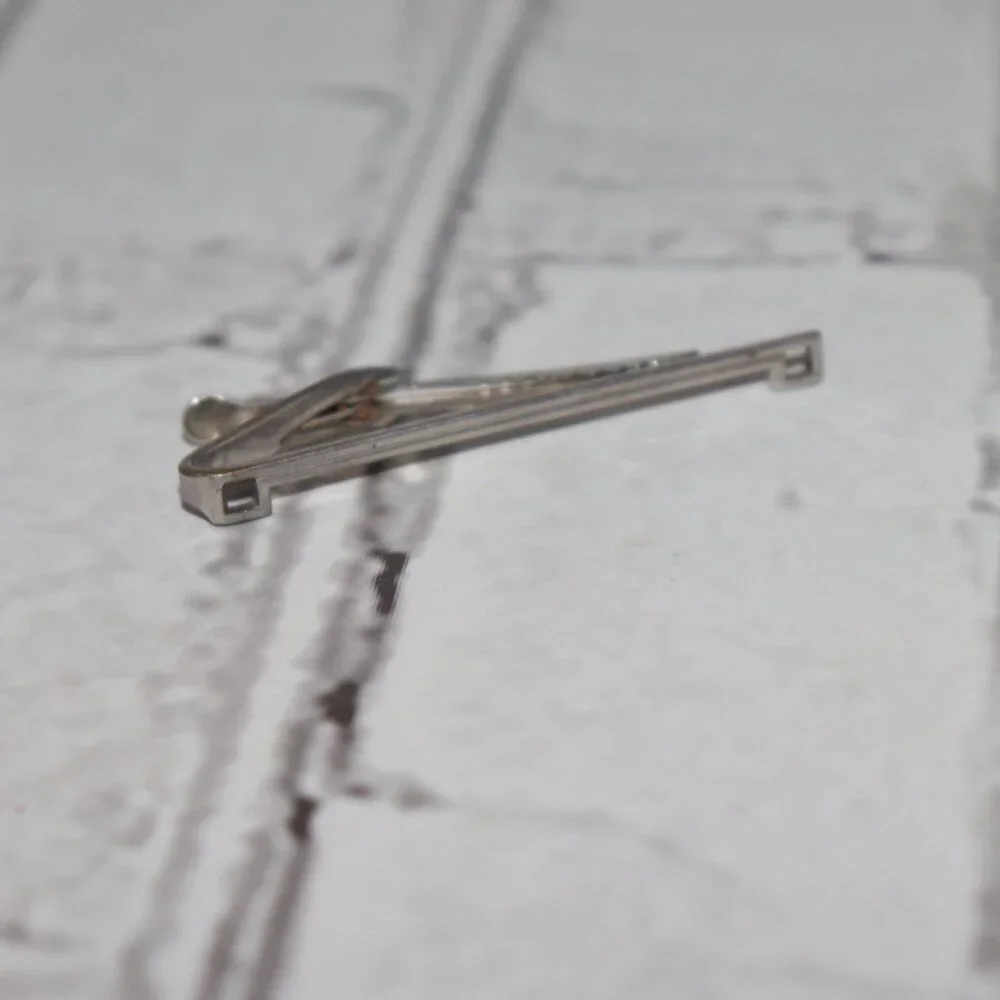 ✨ Vintage Silver Hickok Tie Clip (1.25